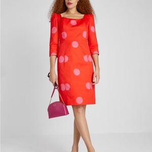 Kate Spade Giant Dot Faille Sheath Dress NWT